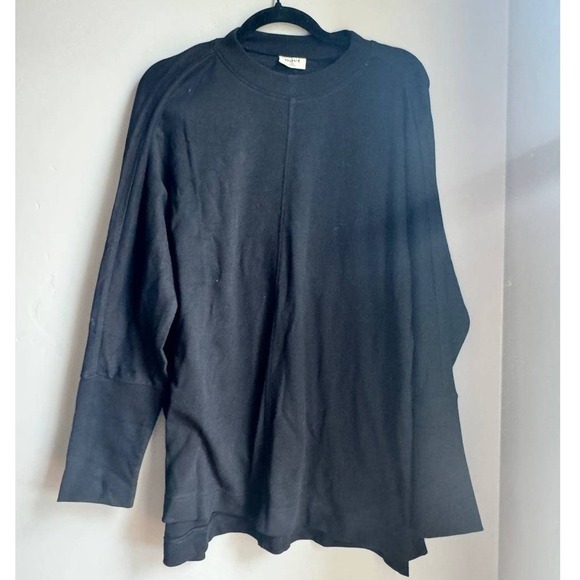 Pact Tops - Pact Organic Cotton Oversized Long Sleeve Mock Neck Sweater M Clean Girl Granola